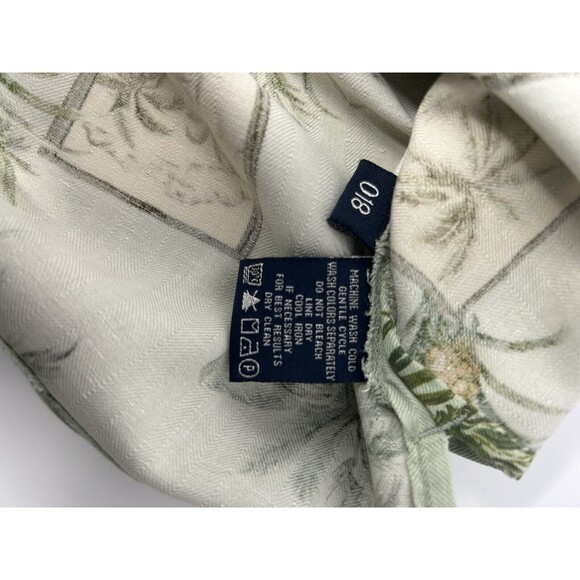 Bermuda Bay Mens Green Silk Hawaiian Short Sleeve Shirt Size M - Picture 5 of 8